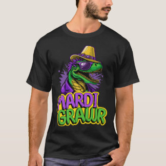 Fun Mardi Grawr Dinosaur Tyrannosaurus Rex Mardi T-Shirt