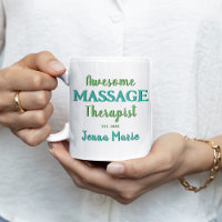 Fun Massage Therapeut Aquamarin Text Art