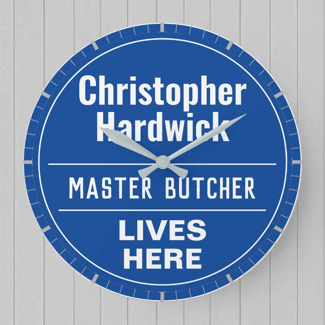 Fun Master Butcher Wall Plaque Stil Große Uhr (Von Creator hochgeladen)