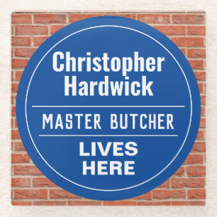 Fun Master Butcher Wall Plaque Style Glasuntersetzer