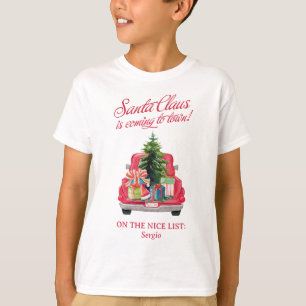 Fun Matching Family Santa Claus Vintag Red Truck T-Shirt