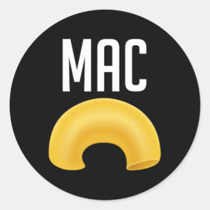 Fun Matching Macaroni und Käse Halloween Kostüm Runder Aufkleber