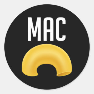 Fun Matching Makaroni und Käse Halloween Kostüm Runder Aufkleber