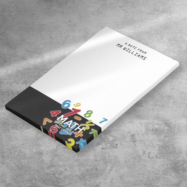 Fun Math ist das einzige Thema, das zählt Post-it Klebezettel (Fun Math The Only Subject That Counts Post-it Notes)