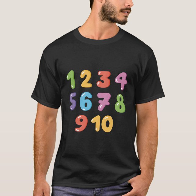 Fun Math Learning Bildung farbenfrohe Mathematikza T-Shirt (Vorderseite)