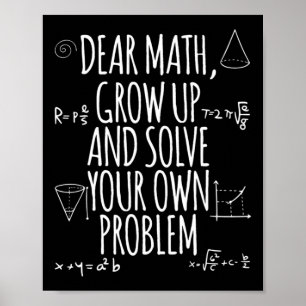 Fun Math Zitat Girl Boy Männer Frauen lieben Math Poster