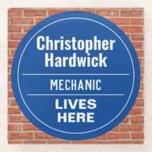 Fun Mechanic Wall Plaque Style Glass Untersetzer