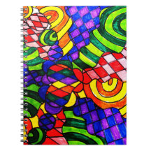 Fun-mehrfarbiges Notebook