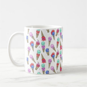 Fun Melty Summer Goth Skull Ice Creme Pastellweiß Kaffeetasse