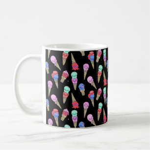 Fun Melty Summer Goth Skull Ice Pastellschwarz Kaffeetasse