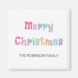 Fun Merry Christmas Multicolor Kühlschrankmagnet Magnet