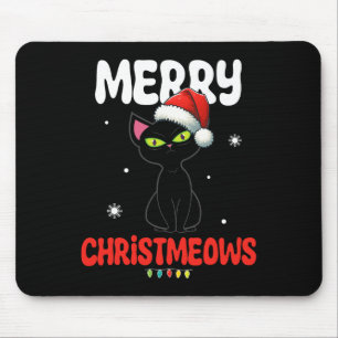 Fun Merry Christmeows Jolly Cat Christmas Kids Mousepad