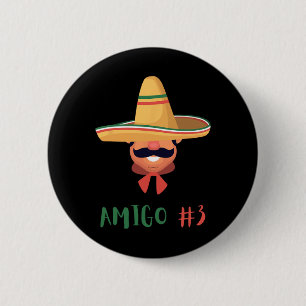 Fun Mexican Amigo #3 Group Matching Diy Halloween Button
