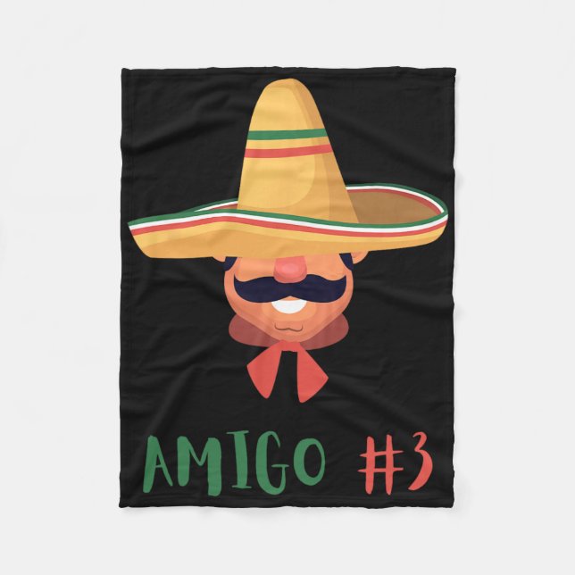 Fun Mexican Amigo #3 Group Matching Diy Halloween Fleecedecke (Vorderseite)