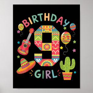 Fun Mexican Themed Party 9. Geburtstag Fiesta 9 Ja Poster