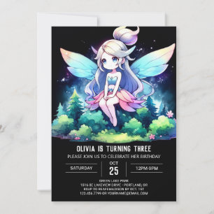Fun Minimalistisch Fairy Birthday Einladung