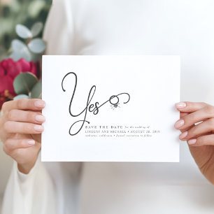 Fun Minimalistisch Modern Save the Date Postkarte