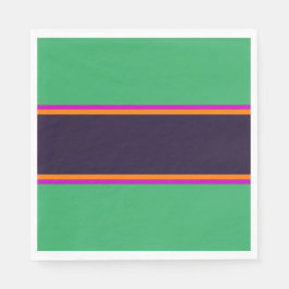 Fun Mint Grün Rosa Orange Black Racing Streifen Serviette