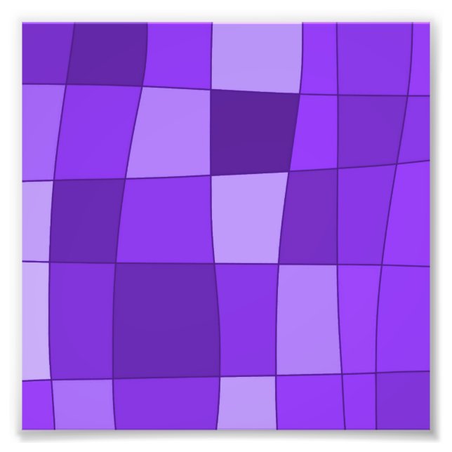 Fun Mirror-Karos in Violet Fotodruck (Vorne)