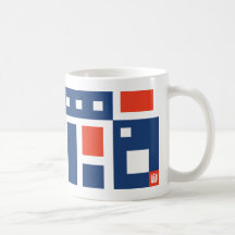 Fun Mod Geometric in Rot, Weiß und Blau