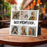Fun Modern 'BEST MAMA EVER' 6 Foto Fotoplatte<br><div class="desc">Mit unserer leicht zu bedienenden Vorlage, mit sechs Fotos hochgeschätzter Erinnerungen und einer trendigen "BEST MAMA EVER" Schrift, die auf Ihre Farbwahl umgestellt werden kann, schaffen Sie das ideale Geschenk für die phantastischste Mutter. Komplett mit dem Namen Ihres Kindes und einer Touch niedlichen Herzens, ist es das ultimative Geschenk für...</div>