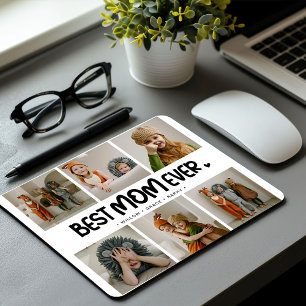 Fun Modern 'BEST MAMA EVER' 6 Foto Mousepad