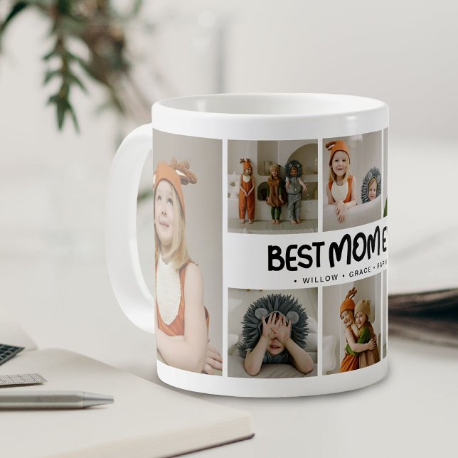 Fun Modern 'BEST MAMA EVER' 8 Foto Kaffeetasse (Von Creator hochgeladen)