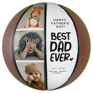 Fun Modern 'BEST VATER EVER' 3 Foto Basketball