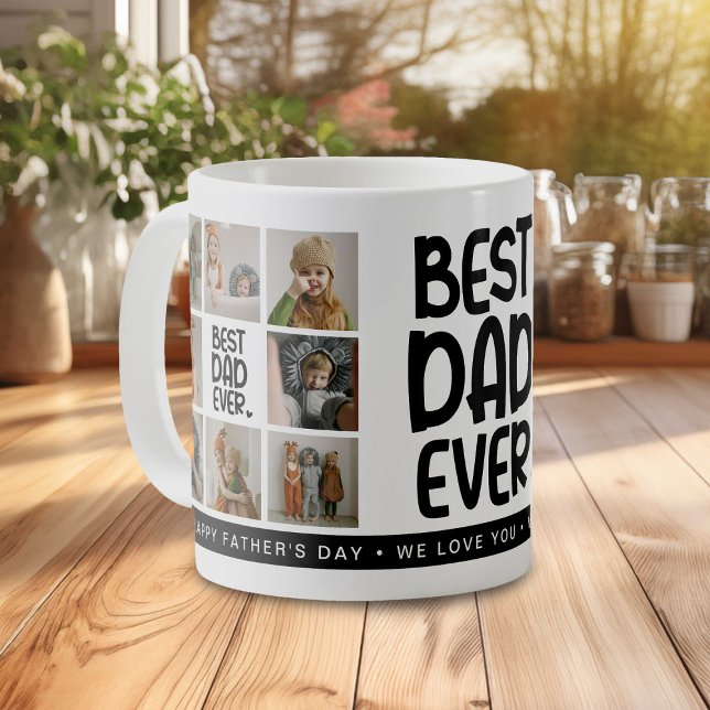 Fun Modern 'BEST VATER EVER' 8 Foto Kaffeetasse (Von Creator hochgeladen)