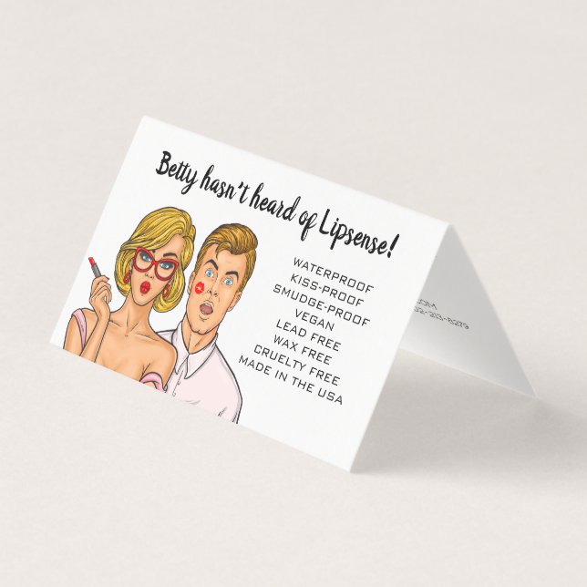 Fun Modern Business Card | Lipsense-Distributor Visitenkarten (Vorderseite)