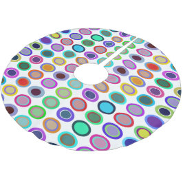 Fun Modern Christmas Tree Skirt Polyester Weihnachtsbaumdecke