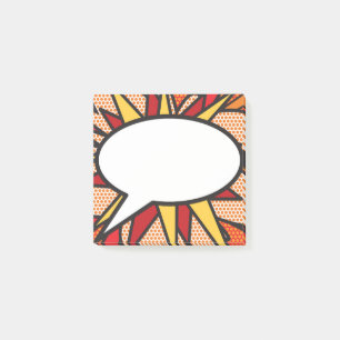 Fun Modern Comic Book Speech Bubble Post-it Klebezettel