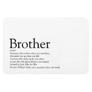 Fun Modern Cool Best je Brother Definition Magnet