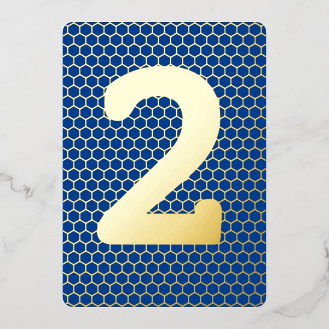 Fun Modern Custom Gold gepresste Birthday Foil Inv Folieneinladung (Vorderseite)