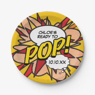 Fun Modern ready to POP Baby Shower Pappteller