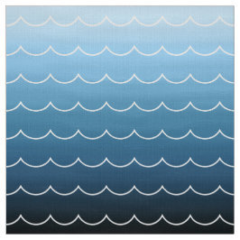 Fun Modern Wave Muster Blaue Gradient Stoff