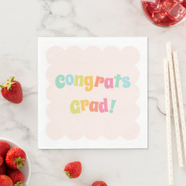 Fun Moderne farbenfrohe Glückwunsch Grad Serviette
