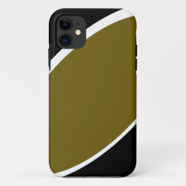 Fun Moderne goldene Olive Weiße Kurven auf schwarz Case-Mate iPhone Hülle