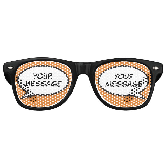 Fun Moderne Personalisierte Sprechblase Sonnenbrille (Vorderseite)