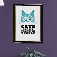 Fun Moderne sarkastische türkisfarbene Katze schwa