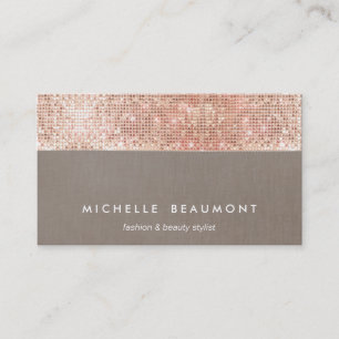 Fun Moderne Schönheit und Mode-Imitate Kupfer-Sequ Visitenkarte