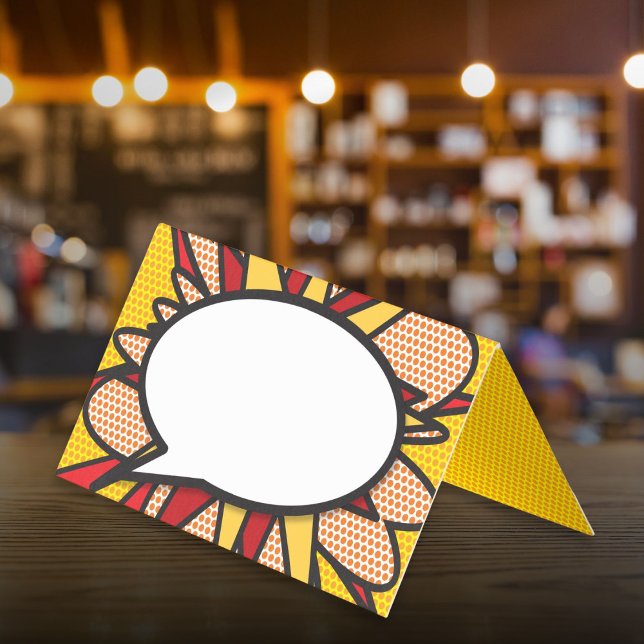 Fun Moderne Sprechblase Comic Platzkarten buchen (Fun Modern Speech Bubble Comic Book Place Cards)