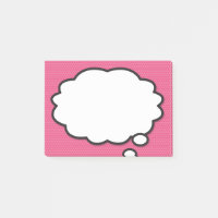 Fun Modernes Comic Buch Think Bubble Pink