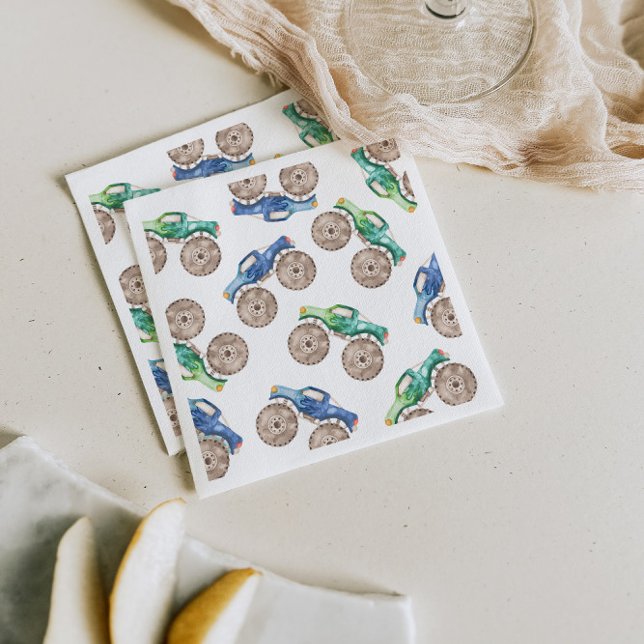 Fun Monster Trucks Papier Cup Serviette (Von Creator hochgeladen)