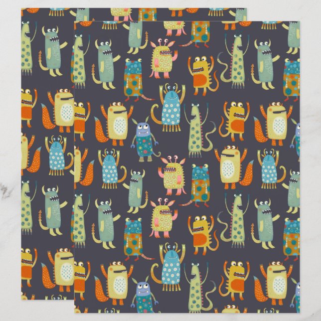 Fun Monsters Muster (Vorne/Hinten)