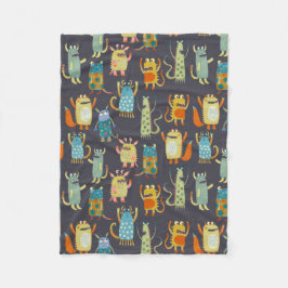 Fun Monsters Muster Fleecedecke