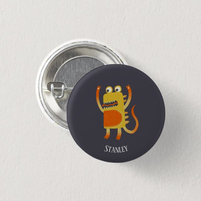 Fun Monsters Personalisiert Button (Vorne & Hinten)