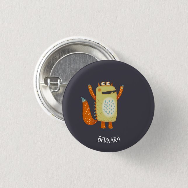 Fun Monsters Personalisiert Button (Vorne & Hinten)