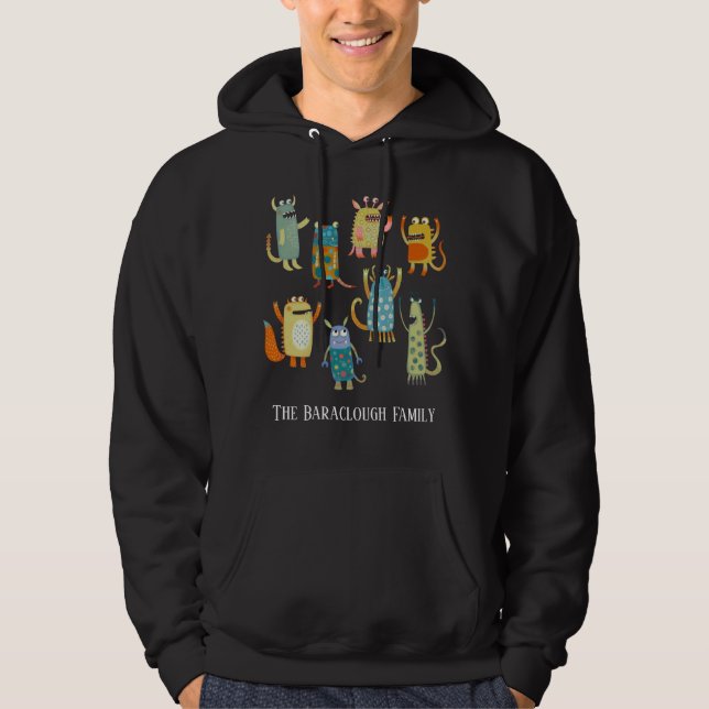 Fun Monsters Personalisiert Hoodie (Vorderseite)