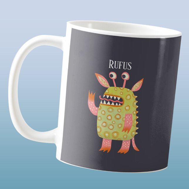 Fun Monsters Personalisiert Kaffeetasse (Fun monster personalized name mug)